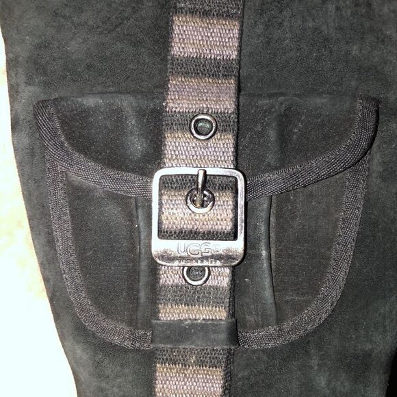 UGG 6 Tall Black Suede Boots - Picture 9 of 13